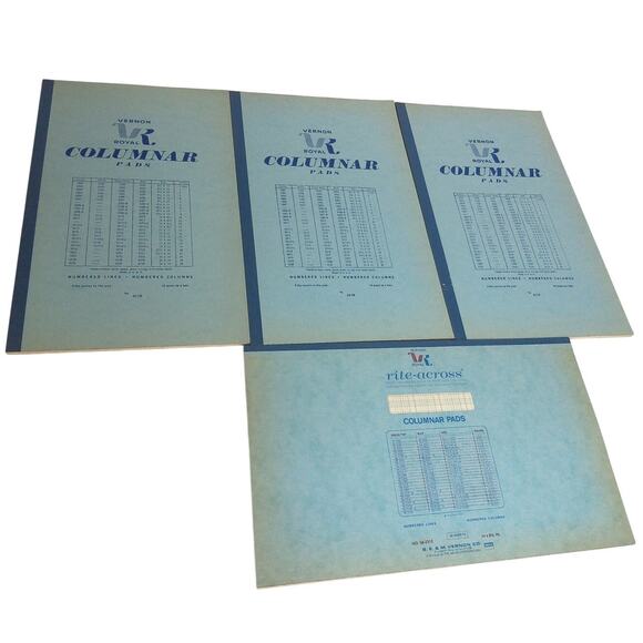 Vintage Vernon Royal Columnar Pads 50 Sheets Each SET OF 4 - Picture 2 of 6